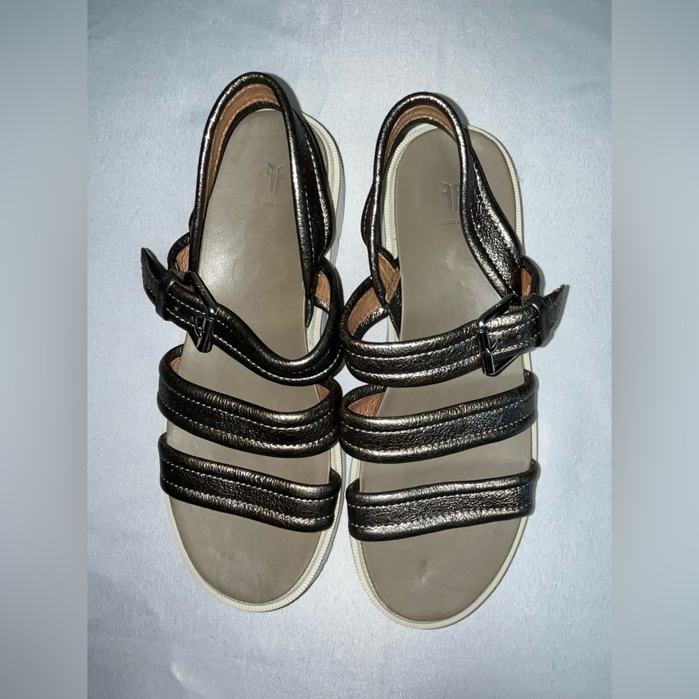 Frye Gold Metallic Sandals